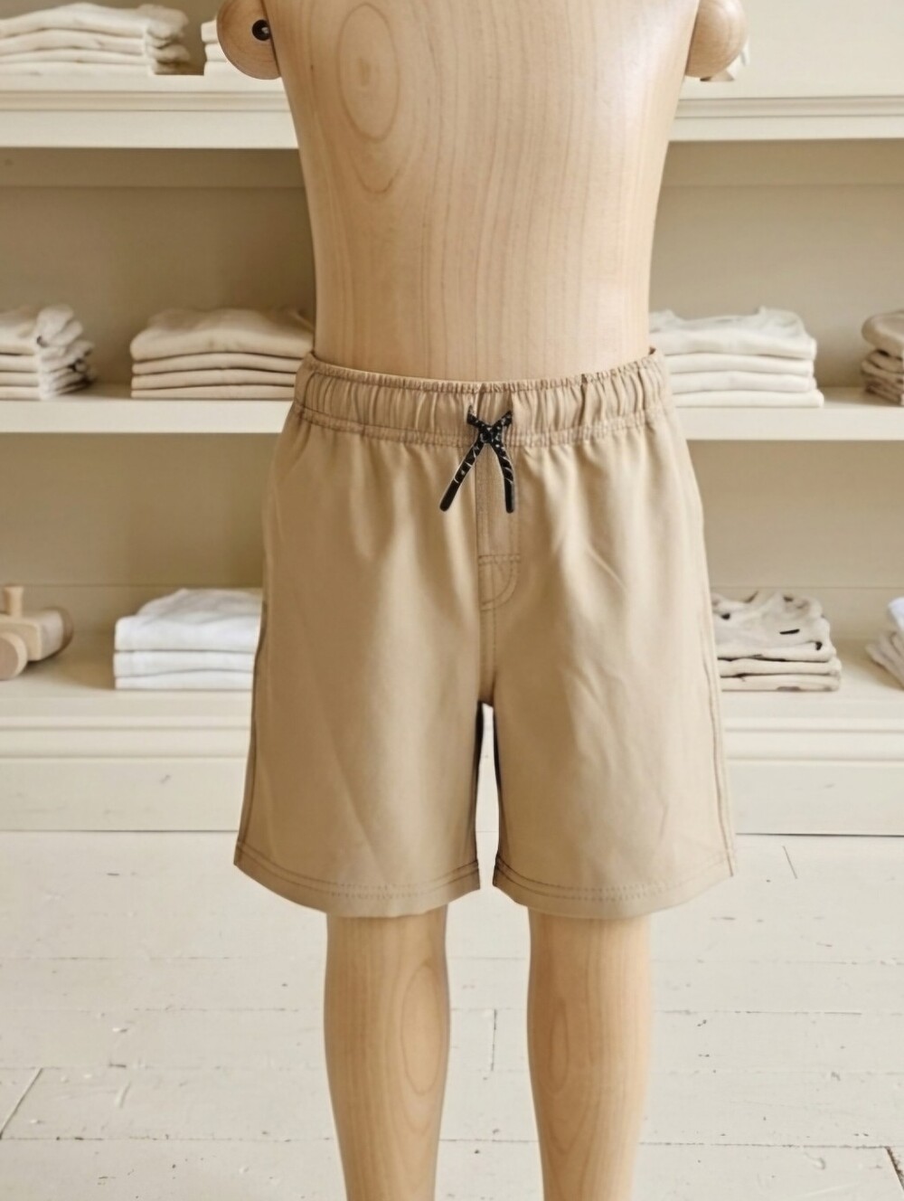 Cat & Jack Khaki Elastic Waist Drawstring Shorts Sz XL 14